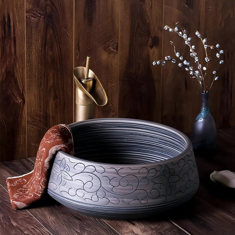 Ceramic Bathroom Artistic Hand-Washing Basin