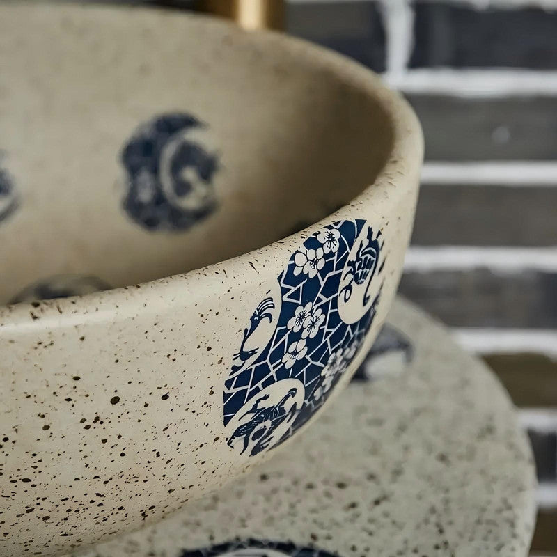 Porcelain Standing Wash Basin with Pedestal