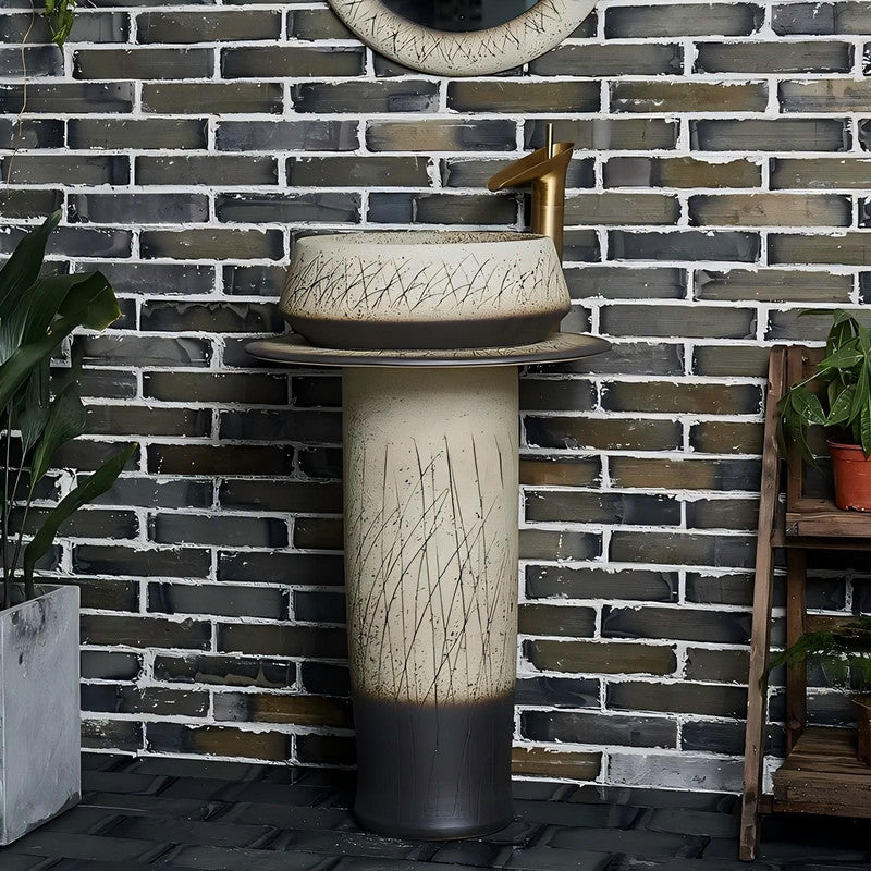Sanitary Wares Ceramic Wash Basin Pedestal for Bathroom