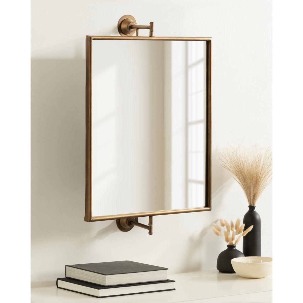 Rectangle Pivot Bathroom Wall Mirror
