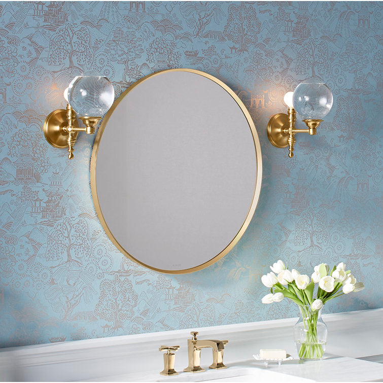 Essential Round Wall Mirror, Bathroom/Vanity Mirror with Frame