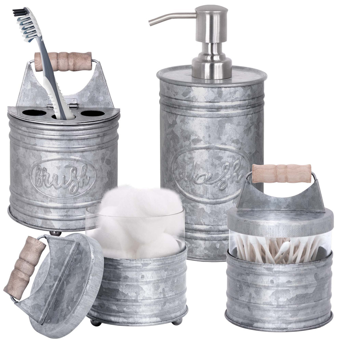 Rustic Bathroom Accessory Set