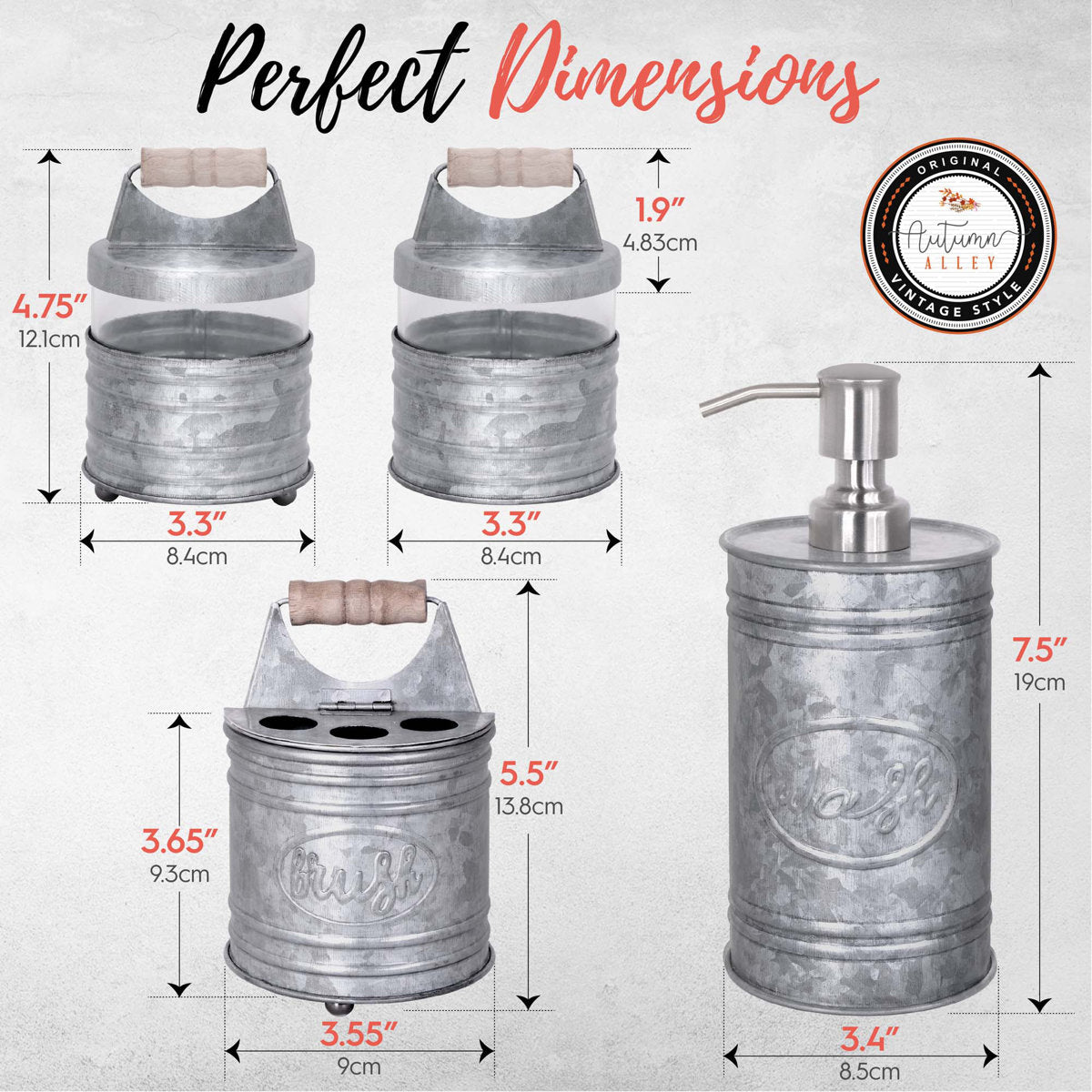 Rustic Bathroom Accessory Set