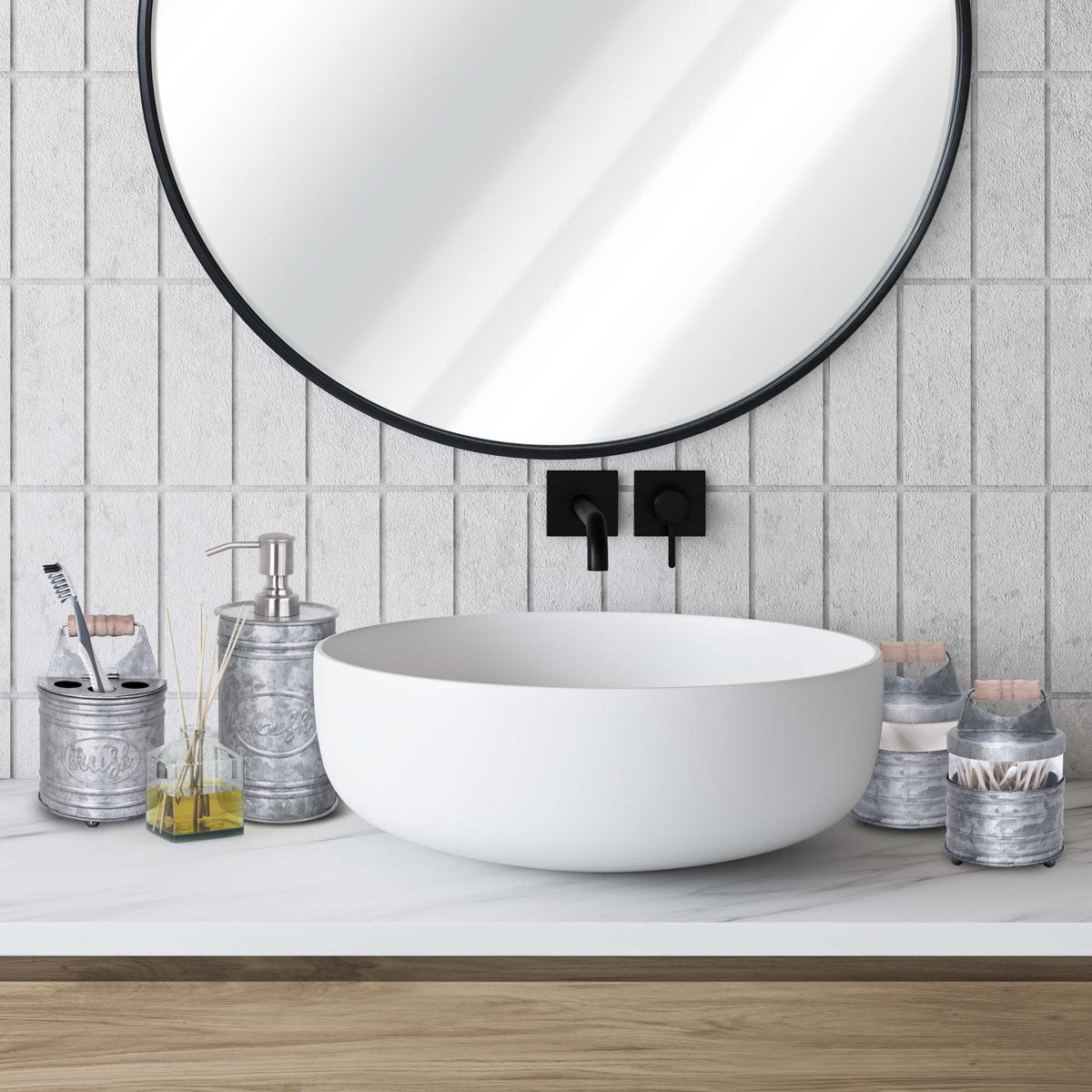Rustic Bathroom Accessory Set