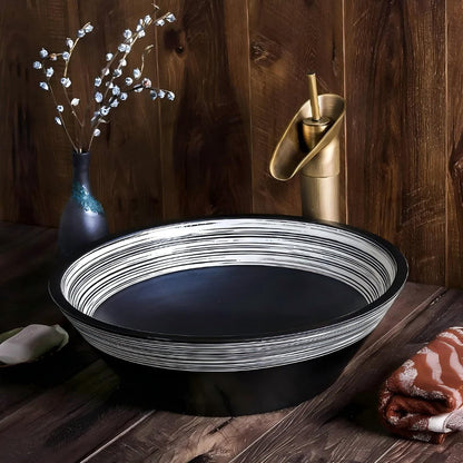 Porcelain Bathroom Ceramic Counter Top Sinks Wash Basin