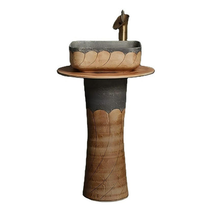 Hand Made Porcelain Wash Basin with Pedestal