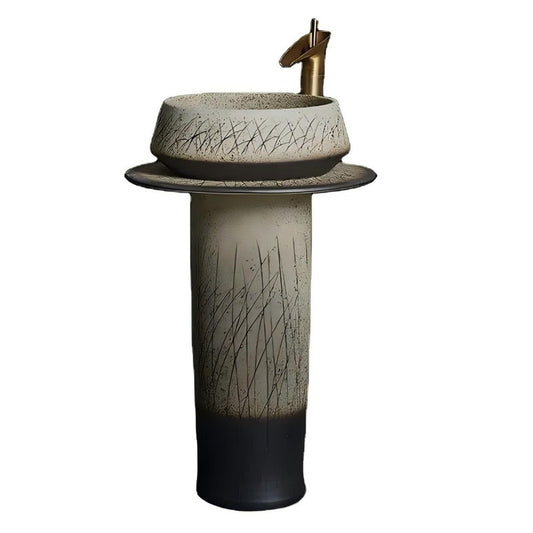 Sanitary Wares Ceramic Wash Basin Pedestal for Bathroom