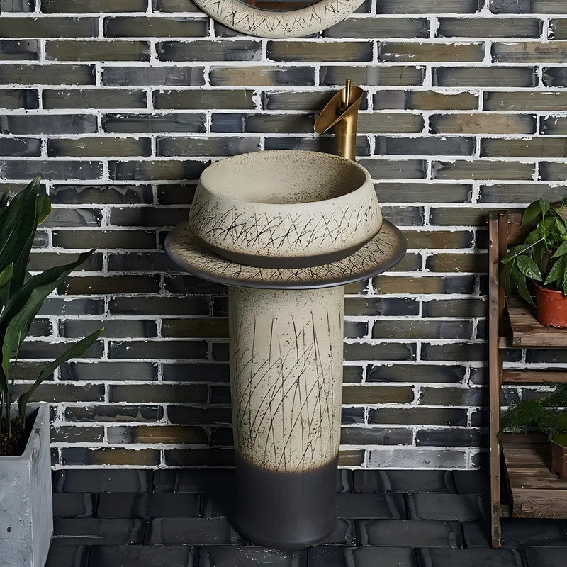 Sanitary Wares Ceramic Wash Basin Pedestal for Bathroom