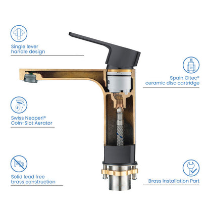 Blaze Single-Hole Single-handle Bathroom Faucet with Drain Assembly