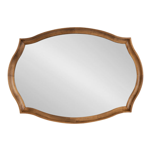 Wood Scalloped Mirror