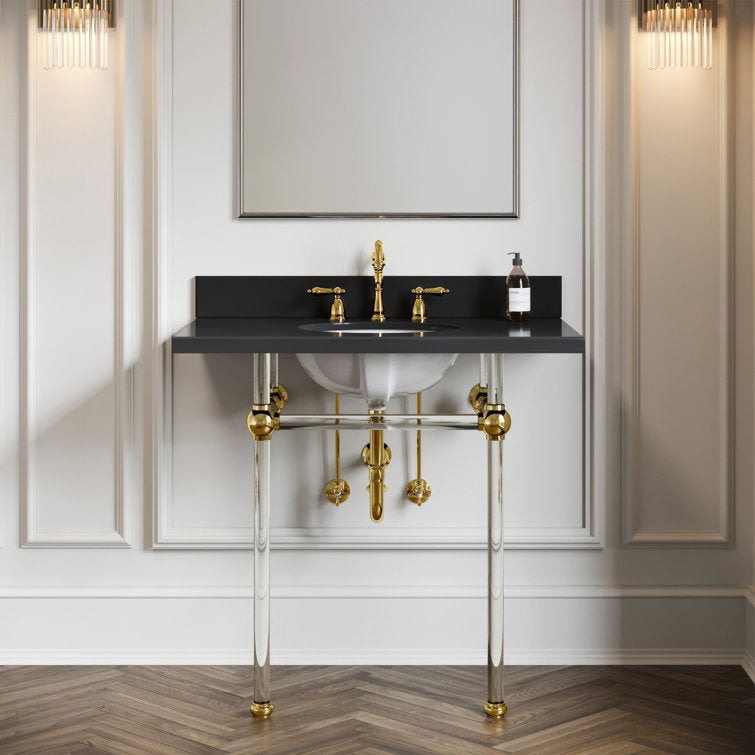 Heritage Two-Handle 3-Hole Deck Mount Widespread Bathroom Faucet with Pop-Up Drain