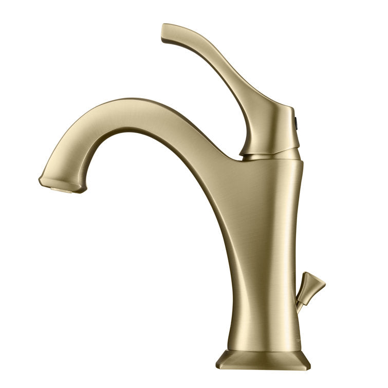 Single Hole 1-Handle WaterSense Bathroom Sink Faucet with Drain and Deck Plate