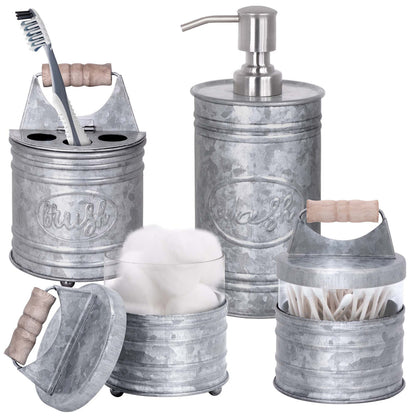 Rustic Bathroom Accessory Set